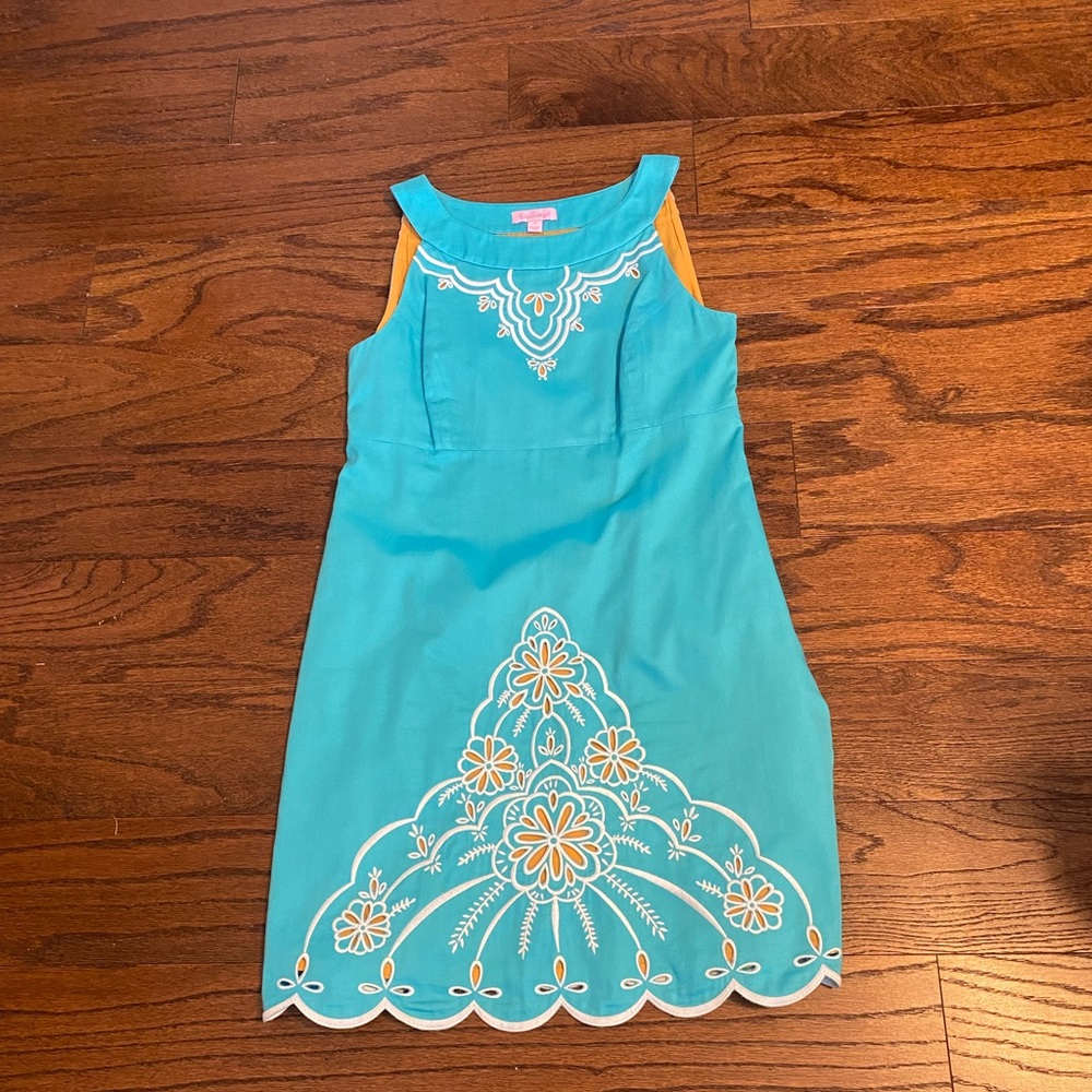 Lilly Pulitzer Jacqueline Cut Out Embroidered Dres